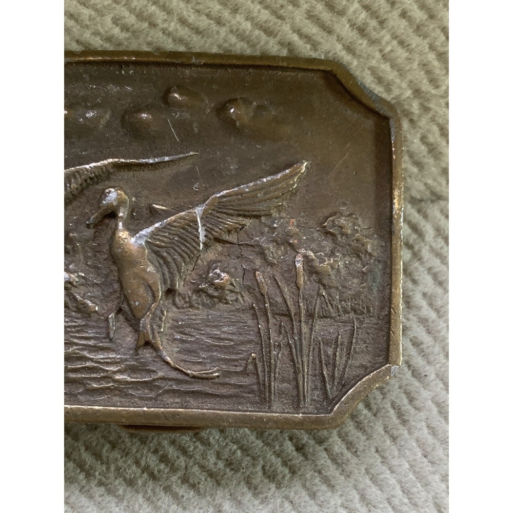 Brass Duck Hunting Decoy Belt Buckle - Picture 3 of 7